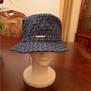 Michael Kors Steel Blue MK Monogram Bucket Hat